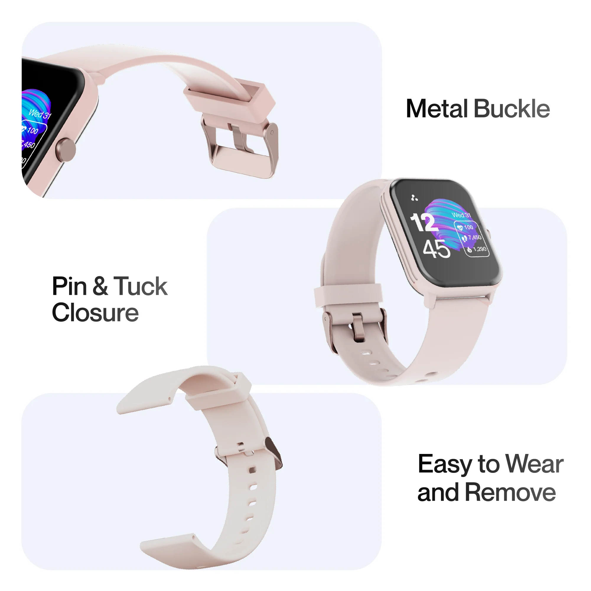 Ambrane 22mm Silicone Strap (Square) - Image 24