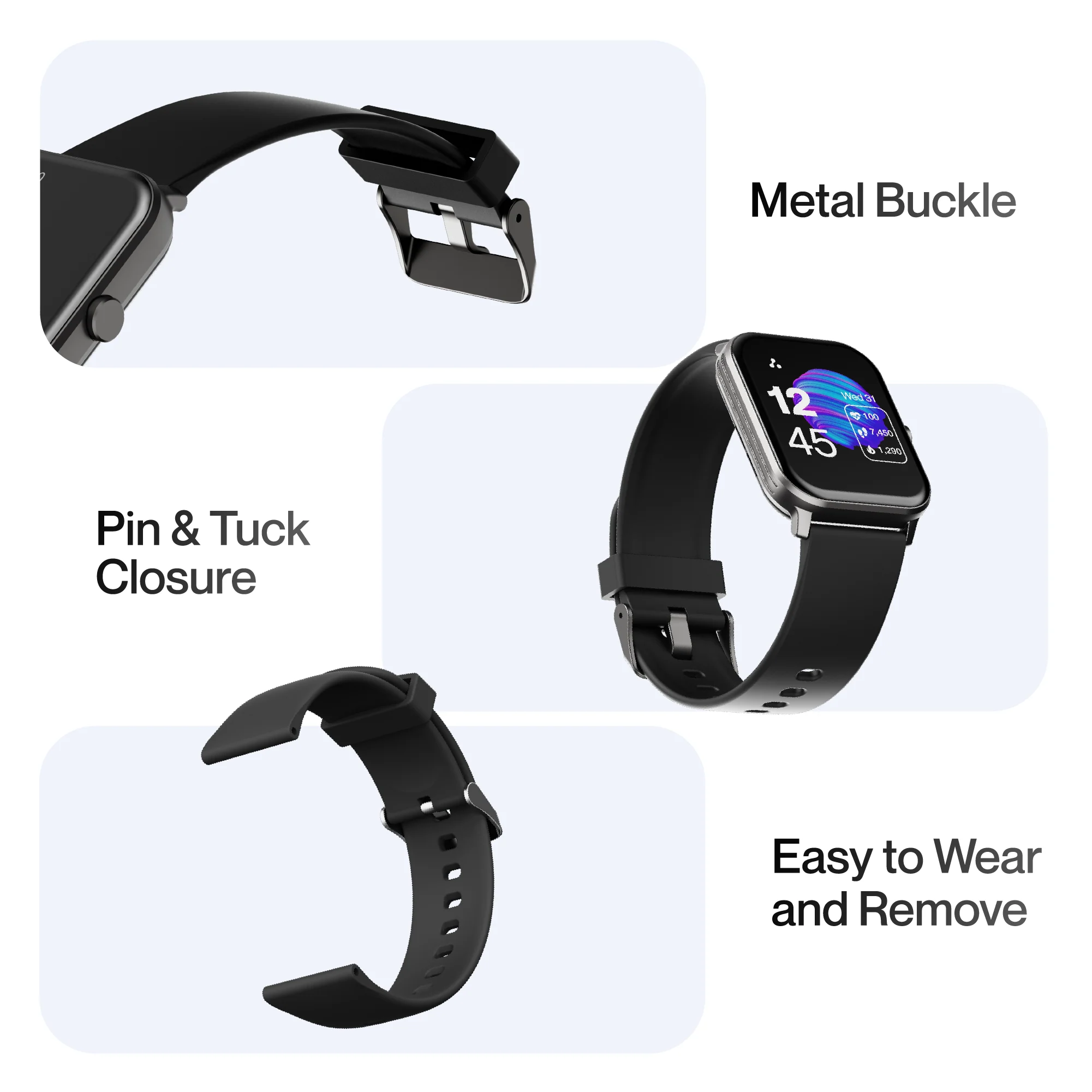 Ambrane 22mm Silicone Strap (Square) - Image 4