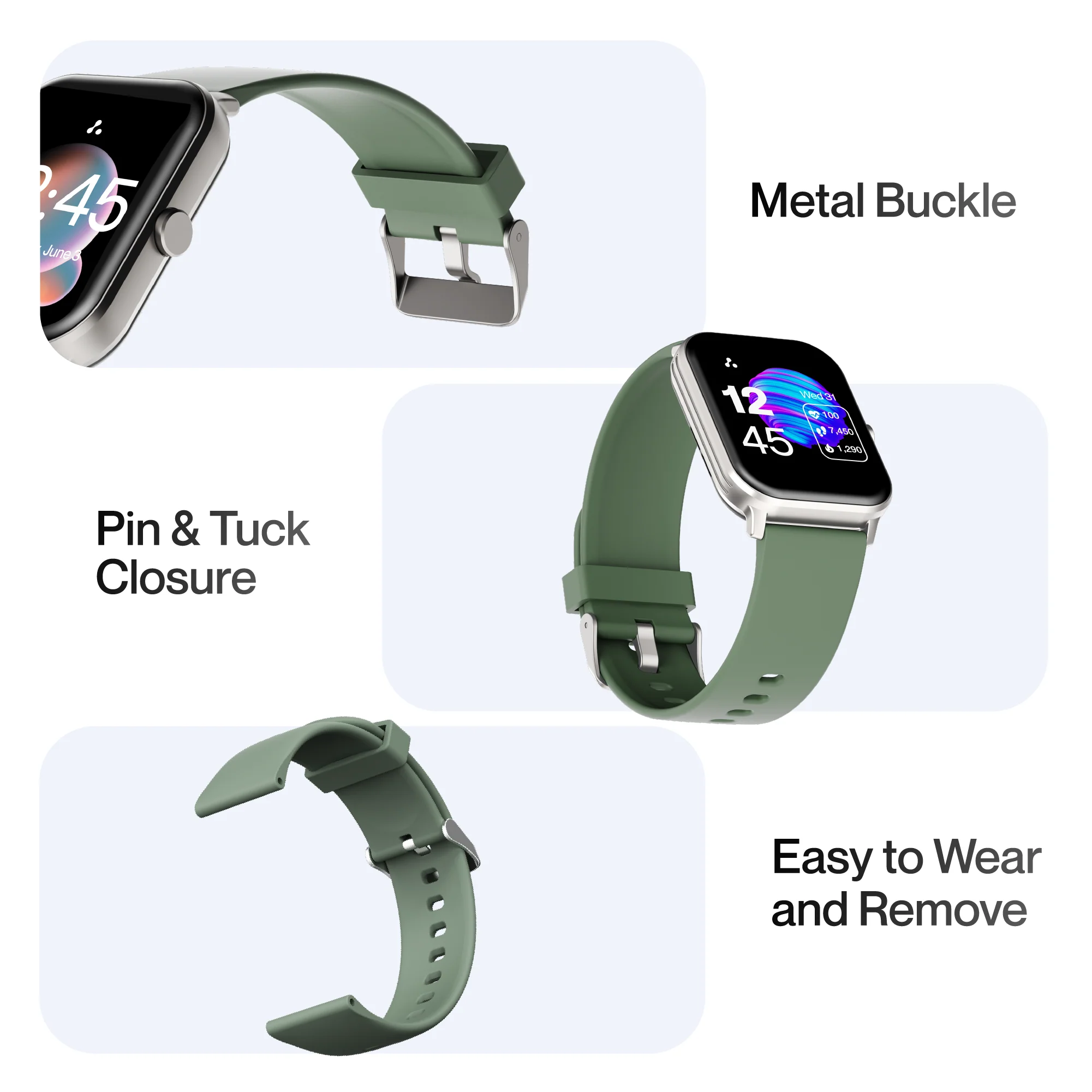 Ambrane 22mm Silicone Strap (Square) - Image 9